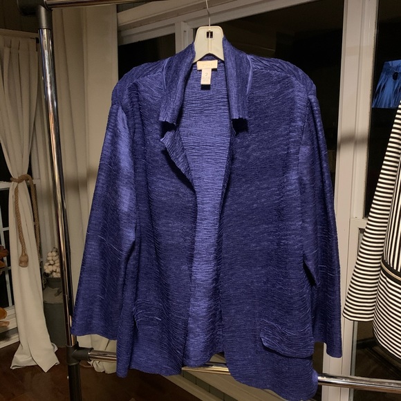 Chicos’s Royal Blue Open Light Blazer SZ 2 large - Picture 1 of 5